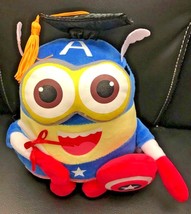 Graduation Minions Avengers Despicable ME Captain America Cartoon Stuffed Plush - £13.44 GBP