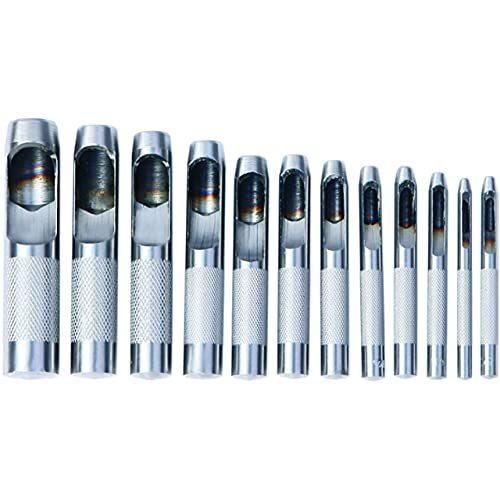 Edward Tools Harden Pro Hollow Hole Punch Set - 12 Piece Heavy Duty Crv ... - $31.99
