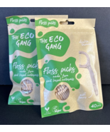 (2) Eco Gang Dental Floss Picks, Eco Friendly, BPA Free, Plant Based, Mint - $187.01 MXN