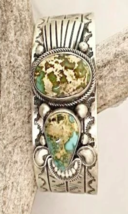 Sunwest Jewelry~ Large 2 Stone Royston Turquoise Cuff - £1,318.93 GBP