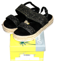 Forever Women&#39;s Karli-35  Black Flatform Espadrille Sandals Shoes 9 Medi... - £17.98 GBP