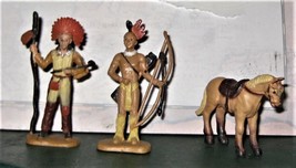 Safari Ltd -  Wild West  Mini Figures Toys Educational Indians Chief &amp; Bave  - £2.40 GBP