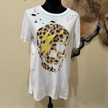MineB Leopard Skull Distressed Tee - $17.47