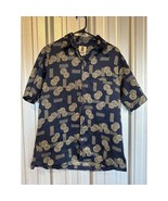 Tori Richard Black Short Sleeve Button Front Shirt Hawaiian Aloha Mens S... - $53.90 CAD