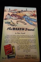 VTG Linen Postcard #2 Death Brand Oren Arnold Dramatic True Stories Wild... - $12.00