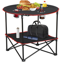 Metal Frame Outdoor Waterproof Camping Portable Folding Camping Table, B... - £39.16 GBP
