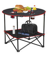 Metal Frame Outdoor Waterproof Camping Portable Folding Camping Table, B... - $47.99