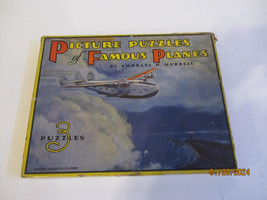 1941 3 Vintage Picture Puzzles of Famous Planes by Charles Hubbell ORIGINAL BOX - £7.98 GBP