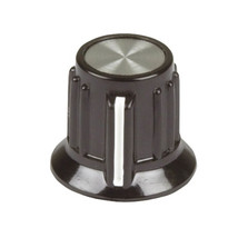 Knob with Plastic Aluminium Insert 20mm (Black) - £11.84 GBP