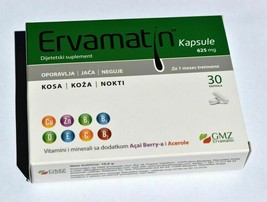 Ervamatin 30 Capsule 625mg best for hair loss skin and nails - £22.76 GBP