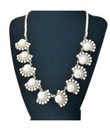 Ann Taylor Faux Marble Cabochon/Seed Pearls Clear Rhinestones Statement ... - £11.70 GBP