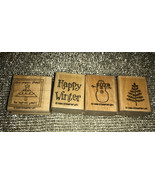 Stampin Up Christmas Rubber Stamp, Wood/Rubber Happy Winter, Holidays, L... - £6.09 GBP