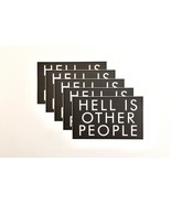HELL IS OTHER PEOPLE 5-Piece Sticker Set Vinyl Decal Antisocial Social C... - $14.36 CAD