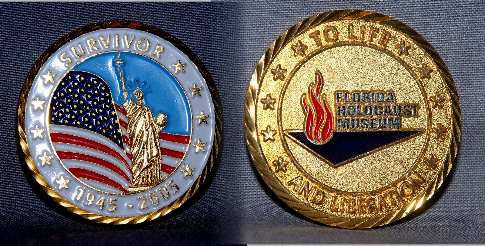 Florida Holocaust Museum SURVIVOR challenge coin - $17.81