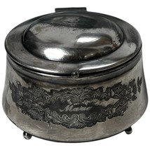 Antique Victorian Biggins Rogers Silverplated Mirrored Dresser Box Maria... - $40.00