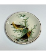 Creative Co-Op Small Plate Trinket Dish Birds Gold Edge 3-1/8&quot; - $4.95