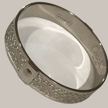 Coach Silver Tone Modernist Bangle Bracelet 2.5” - $40.00