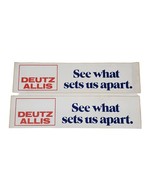 Vintage Deutz Allis “See What Sets Us Apart” Unused Bumper Stickers Pair - €12,74 EUR