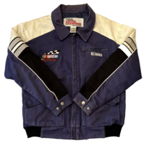 Vintage Racing Champions Apparel Nascar Lined Blue Black Jacket Men&#39;s Size M. - £98.71 GBP