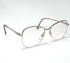Luxottica Gold Tone Metal Eyeglasses FRAMES ONLY Minerva Avant-Garde 54-16-130 - £27.92 GBP