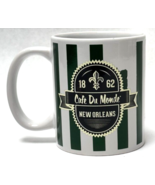 Cafe Du Monde New Orleans Green Striped Coffee Tea Mug Established 1862 - $27.15 CAD