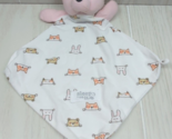 Sleep On It Plush Pink Bear Baby Lovey Security Blanket Knotted Corners ... - $10.39