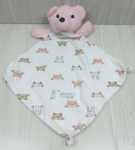 Sleep On It Plush Pink Bear Baby Lovey Security Blanket Knotted Corners ... - $10.39