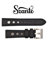 Genuine SZANTO 22mm Black Leather Watch Band Strap Model 3102 3103 Series 3100 - $54.95