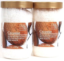 2 Dead Sea Collection 28.2 Oz Coconut Bath Salts With Aromatic Oils Softens Skin - £26.06 GBP