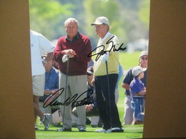 Jack Nicklaus &amp; Arnold Palmer Autographed Golf Color 8x10 Photo w/COA - $95.00