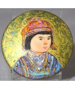 EDNA HIBEL Miniature Porcelain Plaque - Oriental Child TARO L.E. 2000 - $182.83 MXN
