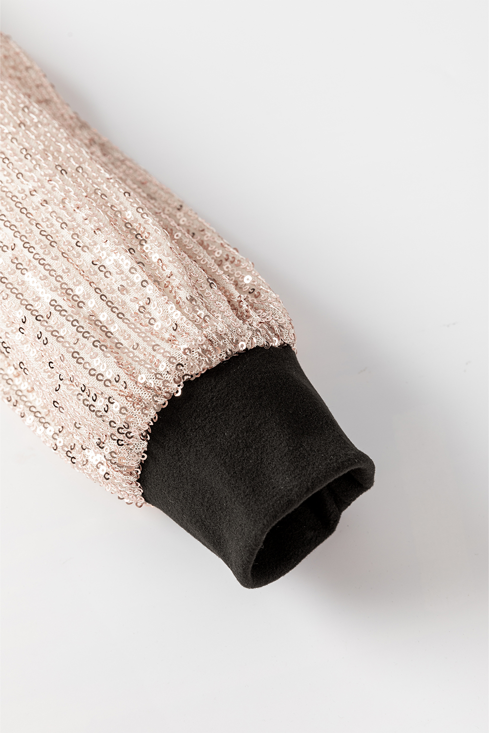 Black Sequin Puff Sleeve Shift Mini Dress Item image 5