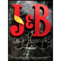 1988 J&amp;B Scotch Whisky Vintage Print ad Granite Red Yellow Twist Wall Art - £8.45 GBP