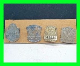 Early Group Of Illinois Chauffeur Badges 1944, 1945, 1946 And 1947 ~ Lot... - $98.99