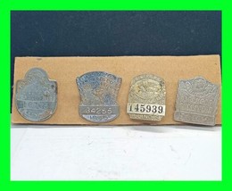 Early Group Of Illinois Chauffeur Badges 1944, 1945, 1946 And 1947 ~ Lot Of 4  - £78.89 GBP