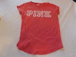 Pink by Victoria&#39;s Secret Ladies Women&#39;s T Shirt Short Sleeve Pink White Size XS - £12.15 GBP