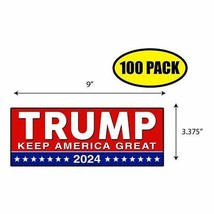 100 Pack 3.375&quot;x9&quot; Trump Kag 2024 Sticker Decal Humor Funny Gift Trump BS0163 - £66.56 GBP