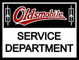 Oldsmobile Service Department Metal Sign - £23.59 GBP