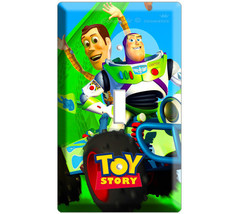 Woody Buzz Lightyear racing car Toy story single single light switch cov... - $18.99