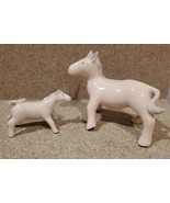 Two Vintage Porcelain Horse Figurines - Pony &amp; Foal - Marked, &quot;Occupied ... - £15.24 GBP