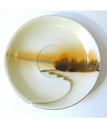 Vtg Fall Forest Lakeside SAUCER Marked Made in SHOFU Japan Golden Brown ... - $17.00