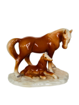 Horse Sculpture Figurine Statue vtg antique Foal farm porcelain stallion... - $39.55