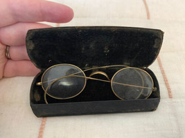Antique Vintage Eyeglasses Spectacles Glasses Frames in Case 12K GF Gold Filled - £67.03 GBP