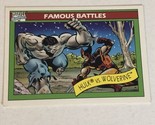 Hulk Vs Wolverine Trading Card Marvel Comics 1991 #113 - $1.97