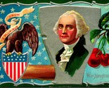 Patriottico John Winsch George Washington Aquila Crest Lamina Goffrato C... - $15.31
