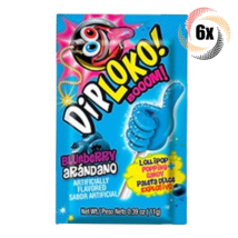 6x Packets Dip Loko Booom! Blueberry Popping Candy | .39oz | Fast Free Shipping - £7.33 GBP