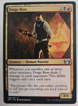 MTG Magic The Gathering Card Forge Boss Creature Human Warrior Red SNC 2022 - $4.80