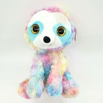 Midwood Sloth Pink Rainbow Minky Fur Plush Stuffed 12&quot; Animal Toy New B300 - £17.52 GBP