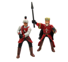 Vintage 1990&#39;s Simba Medieval Red &amp; Silver King &amp; Knight Replacement Figures 3&quot; - £7.81 GBP
