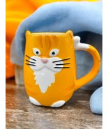 Ceramic Tag Orange Cat 3D Coffee Mug 10 oz - $14.83